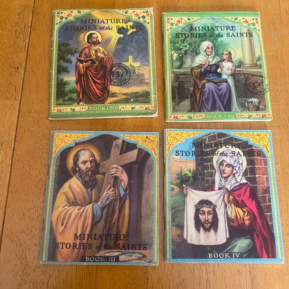 Rev Daniel A Lord Miniature Stories of the Saints Books 1-4 Multi Fair Vintage